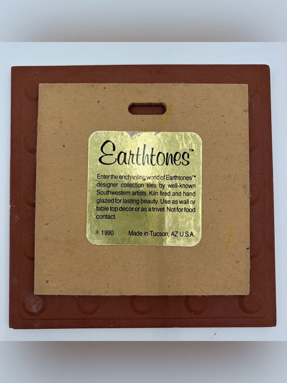 Earthtones Ceramic Tile Trivet Southwest Tucson Arizona Mother Child